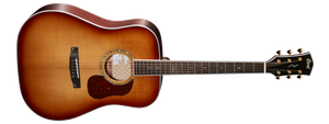 Cort Gold D8 LB Gold Series Light Burst Semi Acoustic Guitar with Case